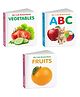 First library books for babies : ABC, Fruits and Vegetables - All-in-one learning board books, Preschool educational board books, Toddler learning books set | Pack of 3 Books for kids