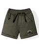 RUFF Cotton Woven Shorts With Tree Print - Olive Green