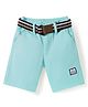 RUFF Cotton Woven Above Knee Length Solid Bermuda - Mint