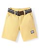 RUFF Cotton Woven Above Knee Length Solid Bermuda - Lemon Yellow