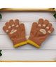 Ziory Woolen Animal Paw Designed Gloves - Brown