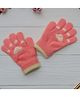 Ziory Heart And Dots Designed Woollen Gloves - Pink