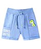 Babyhug Cotton Knit Dino Printed Shorts - Light Blue