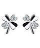INARI SHINES 925 Sterling Silver Petal Luck Flower Stud Earrings