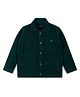 INFINITY Corduroy Cotton Woven Full Sleeves Solid Jacket - Green