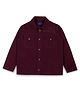 INFINITY Corduroy Cotton Woven Full Sleeves Abstract Patch Detailed Jacket - Maroon