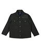 INFINITY Corduroy Cotton Woven Full Sleeves Abstract Patch Detailed Jacket - Olive Green