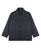 INFINITY Denim Cotton Woven Full Sleeves Solid Jacket - Black
