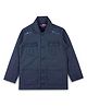 INFINITY Cotton Woven Full Sleeves Chevron Printed Jacket - Navy Blue