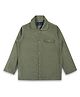 INFINITY Corduroy Cotton Woven Full Sleeves Solid Jacket - Olive Green
