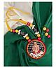 Digital Dress Room Banjara Necklace Earrings Set Cotton Cloth Lord Ganesha & Sea Shell Design Jewellery For Women