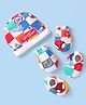 Babyhug Marvel Interlock Knit Cap Mittens & Booties With Spider-Man Graphics White - Diameter 15