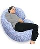 COOZLY C Shaped Pregnancy Pillow | Maternity Pillow|100% Cotton Removable Covers  - Butterfly Grey