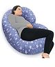 Coozly C Shaped Pregnancy Pillow | Maternity Pillow|100% Cotton Removable Covers- GreyStar