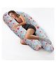 COOZLY U Shaped Pregnancy Pillow with 100% Cotton Removable Covers - BlueFlora