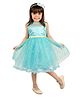 The KidShop Sleeveless Stars Foil Printed Dress - Aqua Blue