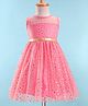 The KidShop Sleeveless Stars Foil Printed Dress - Blush Pink