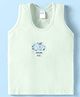 Tango Single Jersey Knit Sleeveless Vest with Bear Print - Light Green