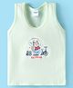 Tango Single Jersey Knit Sleeveless Vest with Kitty Print - Light Green