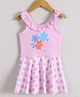 Pine Kids Sleeveless Frock Swimsuit With Floral Print - Purple