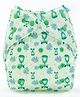 Bumberry Adjustable Reusable Cloth Diaper Cover Fuzzy Fox Print - White