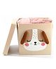 House of Quirk Storage Bins with Lid, Foldable Clothing Storage Box case with Handle for Toy, Books, Closet, Bedroom Home - Beige Puppy