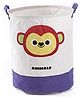 House of Quirk Round Laundry Basket, Cute Cartoon Kids Nursery Hamper,Boys Toy Storage Organizer,Childern Cloth Storage Basket,Baby Laundry Hamper,Nursery Bin Box Room Decoration (Monkey)