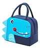 House of Quirk Insulated Lunch Bag Office Lunch Bag Cooler Bag Lunch Bag Picnic Bag Pocket Bag Waterproof Insulated Canvas for Women & Men (Blue Dinosaur), 5 Liters