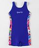 Pine Active Sleeveless Printed Legged Swimsuit - Blue