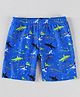 Pine Kids Swimming Trunk With Shark Print - Blue