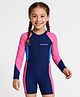 Pine Active Raglan Full Sleeves Legged Swimsuit - Navy Blue