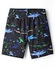 Pine Kids Swimming Trunk With Shark Print - Black