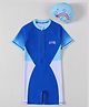 Pine Active Half Raglan Sleeves Legged Swimsuit - Blue