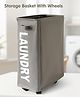 Laundry Basket with Wheels Foldable Large Capacity & Water Resistant - Grey
