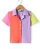 Tiara Cotton Jersey Half Sleeves Colour Blocked Shirt - Multi Colour