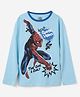 The Souled Store Cotton Marvel Featuring Full Sleeves Spider Man Printed Tee - Blue