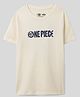 The Souled Store One Piece Featuring Half Sleeeves Going Merry Ship Back Printed Tee - Off White