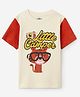 The Souled Store Cotton Half Sleeves Little Camper Text Printed Tee - Multi Colour