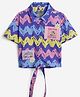 The Souled Store Cotton Peanuts Featuring Half Sleeves Snoopy Printed Top - Multi Colour