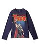 Wear Your Mind Marvel Featuring Full Sleeves Thor Printed Tee - Navy Blue