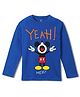 Wear Your Mind Cotton Mickey & Friends Featuring Full Sleeves Mickey Mouse Printed Tee - Royal Blue