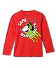 Wear Your Mind Cotton Mickey & Friends Featuring Full Sleeves Mickey Mouse Printed Tee - Red