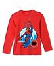 Wear Your Mind Cotton Marvel Featuring Full Sleeves Spider Man Printed Tee - Red