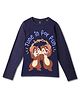 Wear Your Mind Disney Chip & Dale Featuring Full Sleeves Characters Printed Tee - Navy Blue