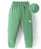 Evimo Interlock Knit Full Length Lounge Pant with Text Patch Detailing - Green