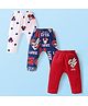 Babyhug Disney Interlock Knit Full Length Diaper Leggings with Minnie & Friends Graphics  Pack of 3- Navy White & Red