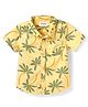 Babyhug Cotton Woven Half Sleeves Shirt With Tree Print - Yellow