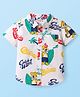 Babyhug Cotton  Woven Half Sleeves Shirt with Animal Print - White
