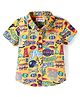 Babyhug Cotton Knit Half Sleeves Shirt With Sport Theme Print - Yellow