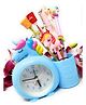 Sanjary Unicorn Alarm Clock with Pen Holder for Kids, Bedroom Unicorn Alarm Clock, Non-Ticking Watch for Girls color design may vary
